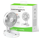 Rixus RXBF03 Portable Desktop Battery Fan White