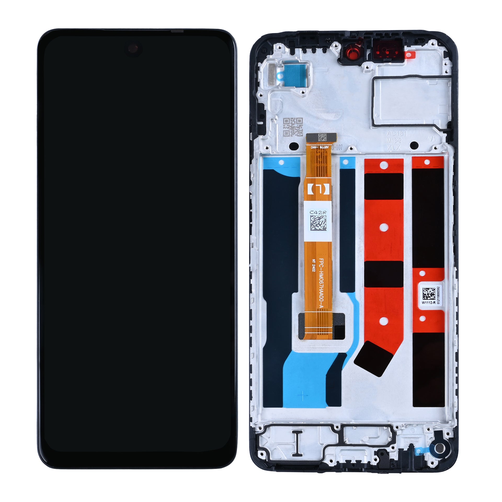 Oppo A80 Display And Digitizer With Frame Black OEM