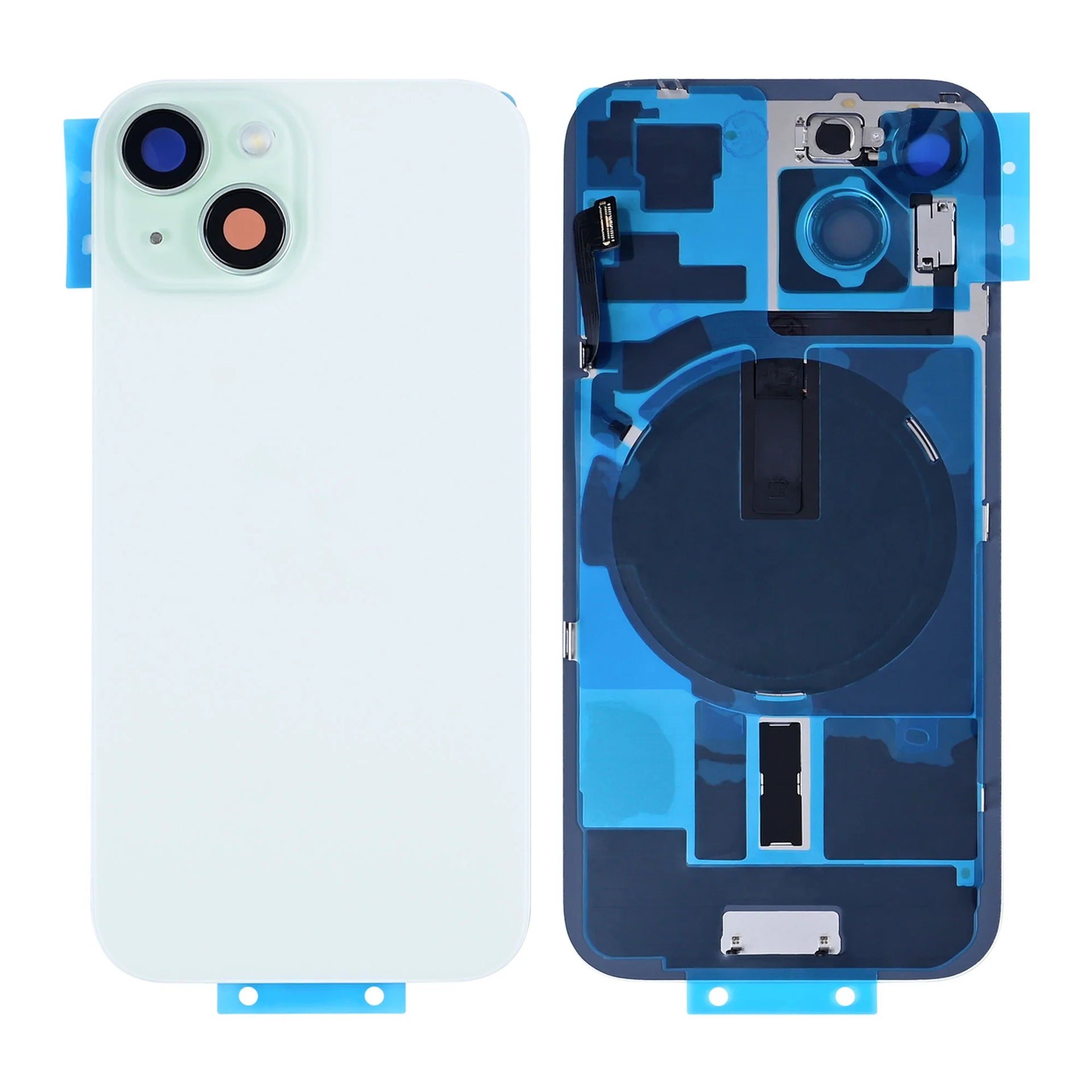 For Apple iPhone 15 Back Glass With NFC, Enlarged Camera Frame Green Compatible