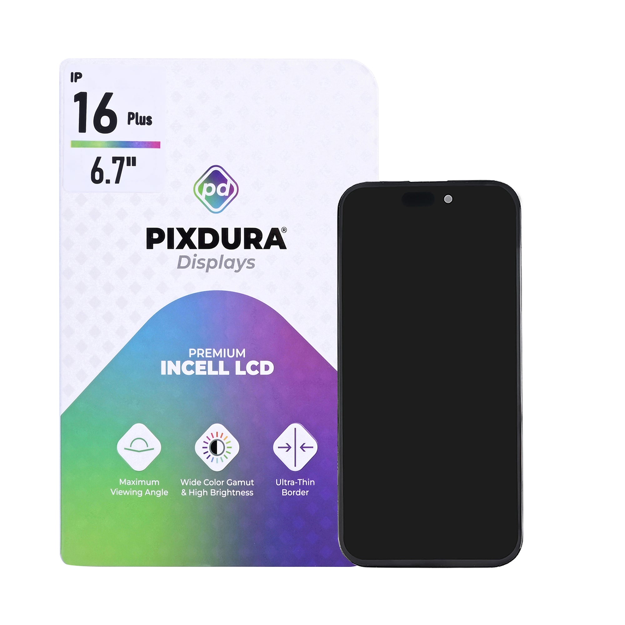 PIXDURA For Apple iPhone 16 Plus Display And Digitizer In-Cell Premium (IC Removable) (60Hz)