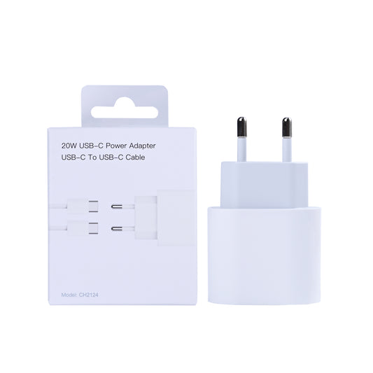 Power Adapter CH2124 With USB-C To USB-C Cable 100cm 20W White Retail Box
