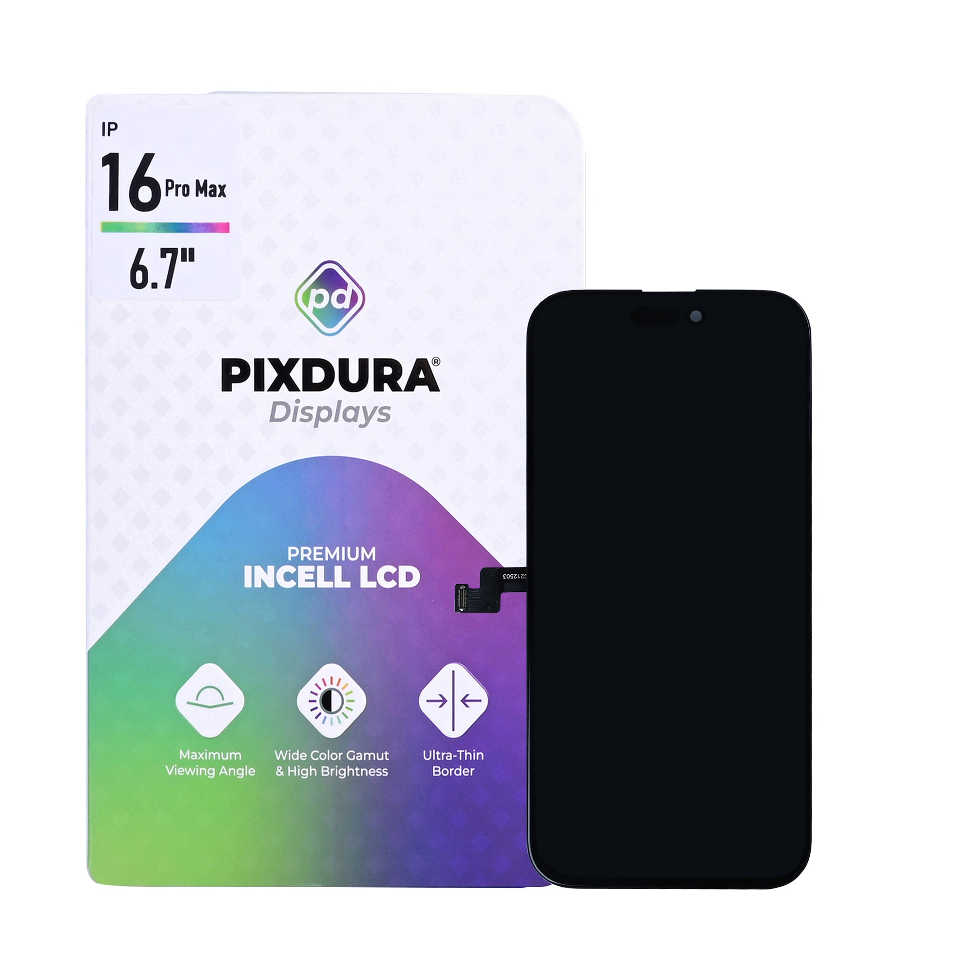 PIXDURA For Apple iPhone 16 Pro Max Display And Digitizer In-Cell Premium (120Hz)