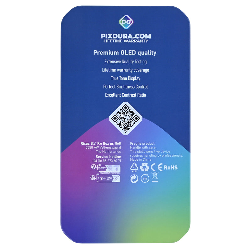 PIXDURA For iPhone 16e Display And Digitizer Soft-OLED Premium (IC Removable)