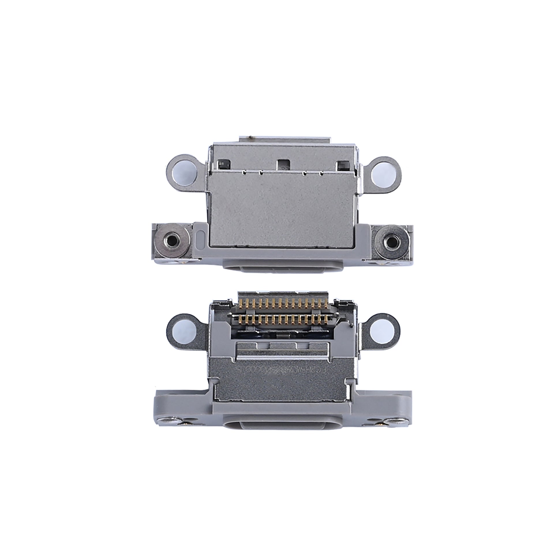 For Apple iPhone 16 Pro, 16 Pro Max System Charging Port White Titanium Pulled (10pcs)