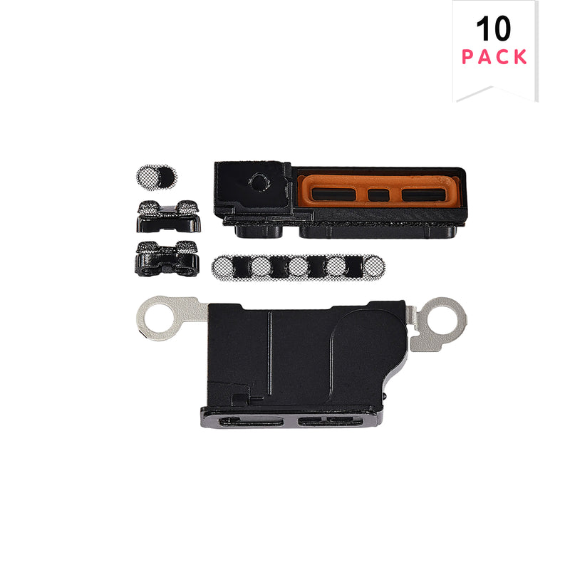 For iPhone 16 Pro Max Loudspeaker / Microphone Mesh Set Black Titanium (10-Pack)