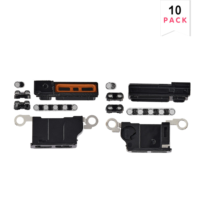 For iPhone 16 Pro Max Loudspeaker / Microphone Mesh Set Black Titanium (10-Pack)