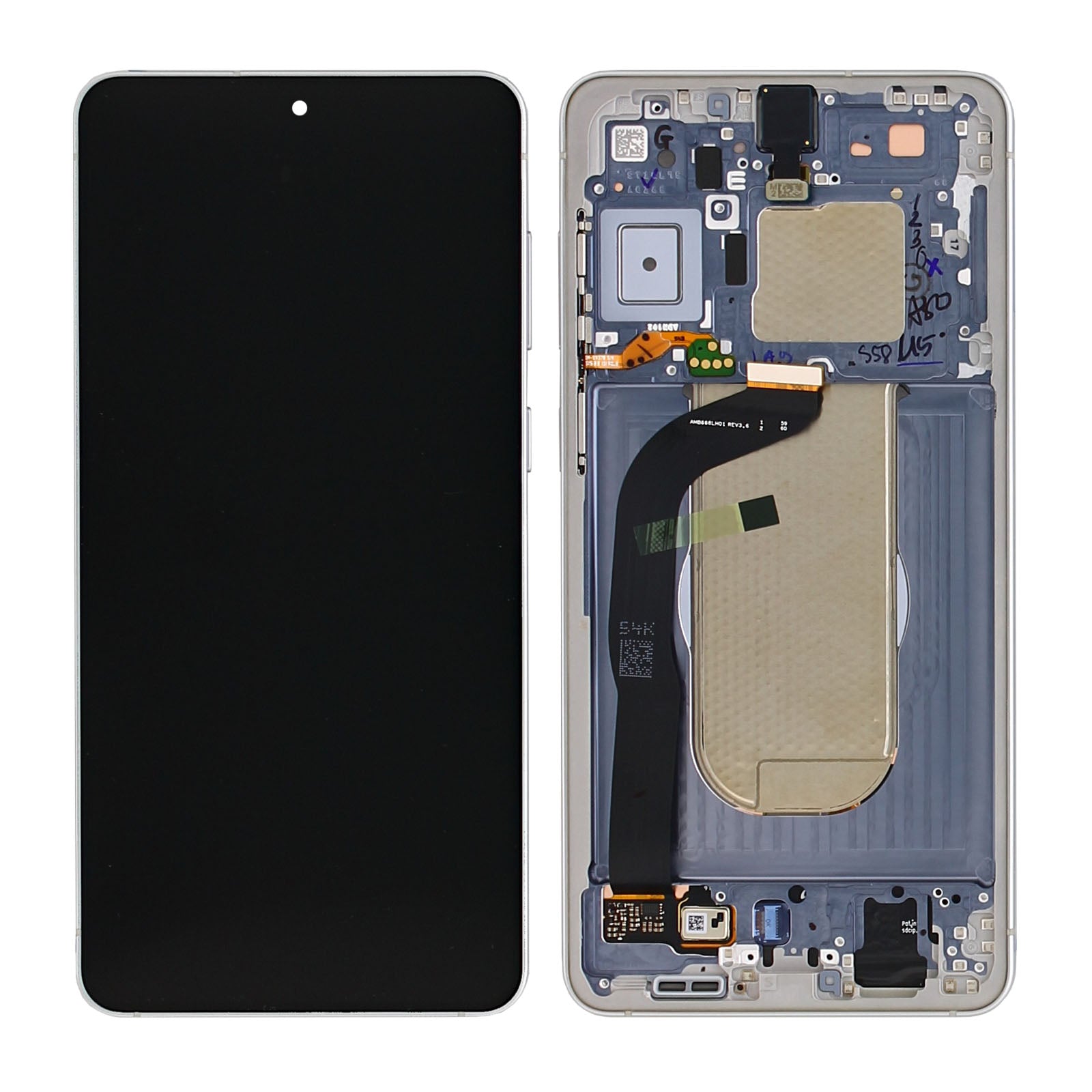Samsung Galaxy S25 Edge S937B Display And Digitizer With Frame Titanium Silver Service Pack