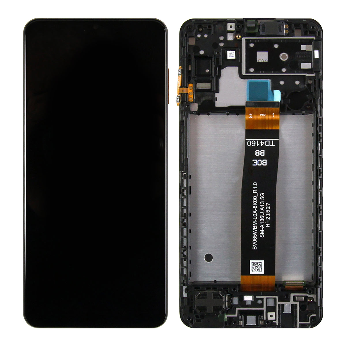 Samsung Galaxy A13 5G A136B Display And Digitizer With Frame Black Service Pack