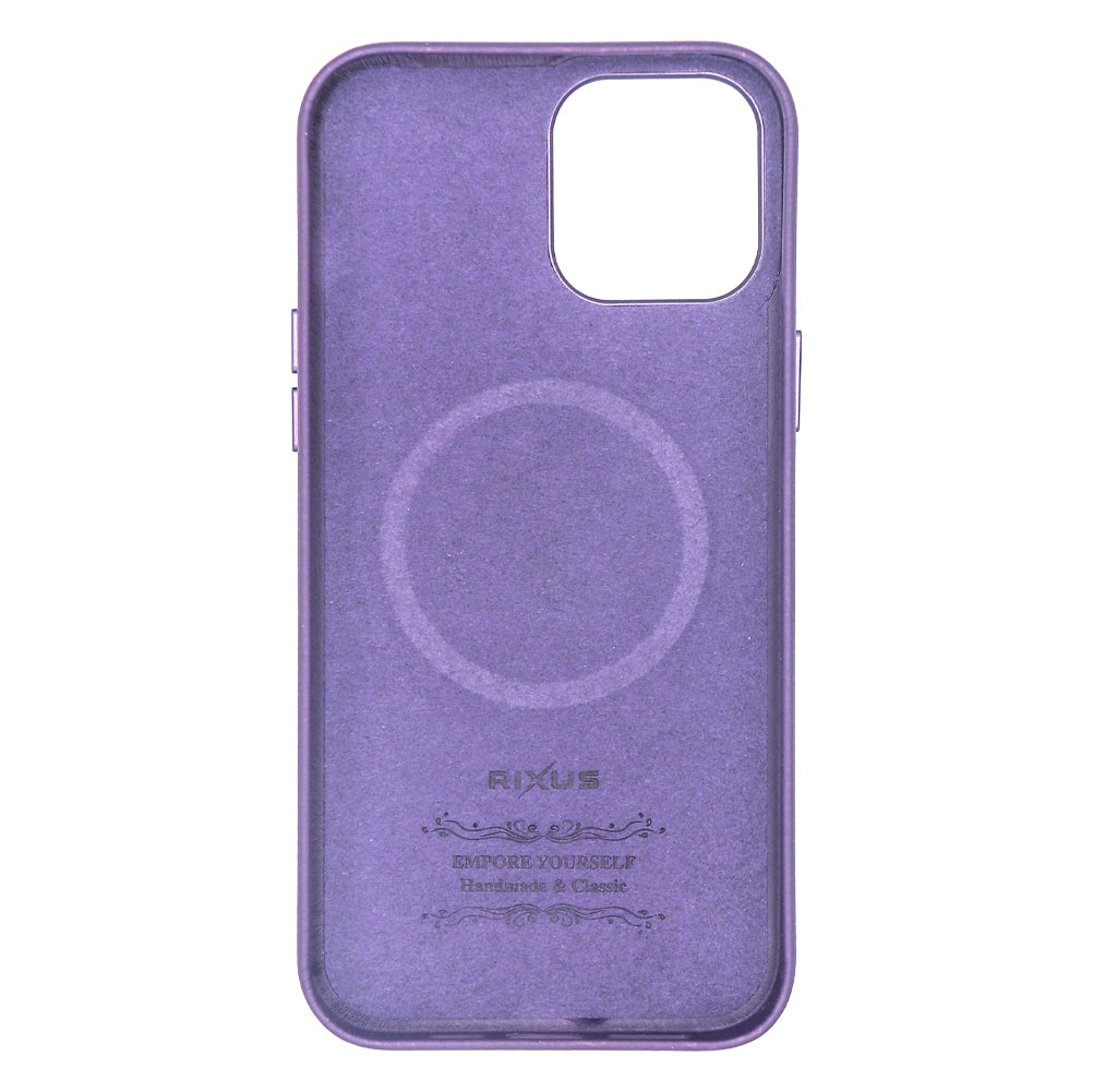 Rixus Classic 02 Case With MagSafe Compatible For Apple iPhone 12 Pro Max Purple