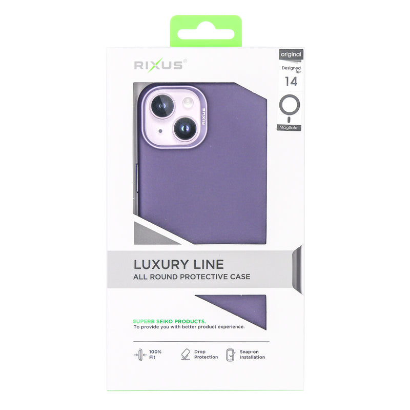 Rixus Classic 02 Case With MagSafe For iPhone 14 Purple