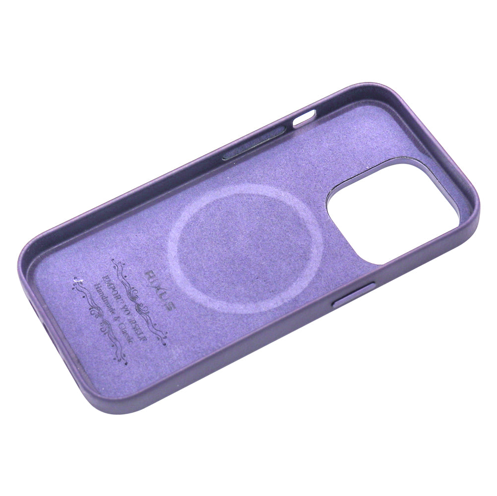 Rixus Classic 02 Case With MagSafe Compatible For Apple iPhone 14 Pro Purple