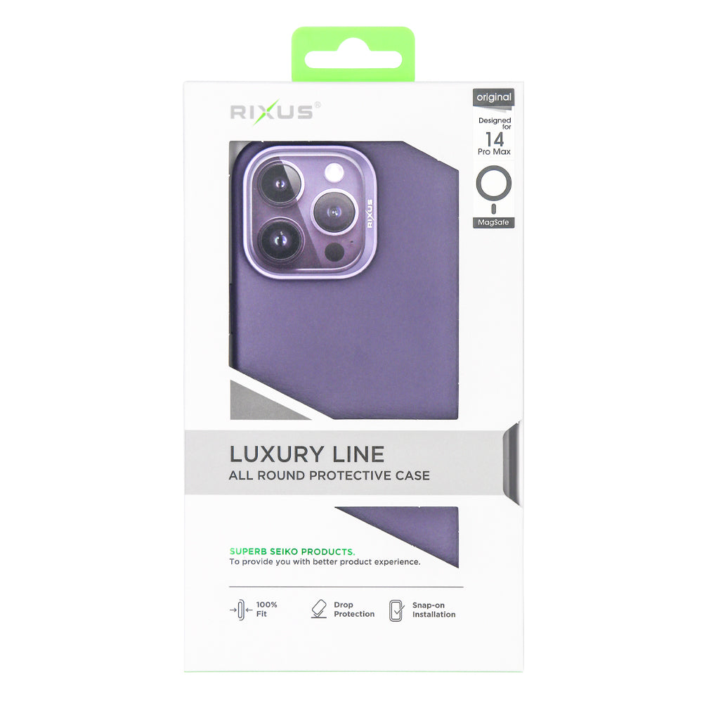 Rixus Classic 02 Case With MagSafe Compatible For Apple iPhone 14 Pro Max Purple