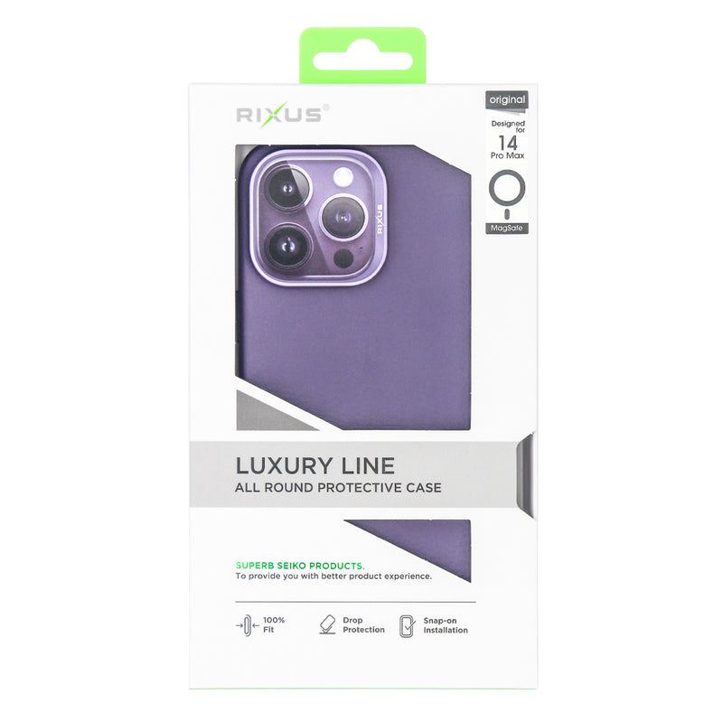 Rixus Classic 02 Case With MagSafe For iPhone 14 Pro Max Purple