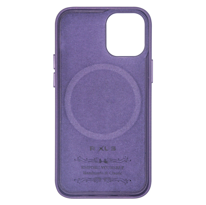 Rixus Classic 02 Case With MagSafe For iPhone 12 Mini Purple