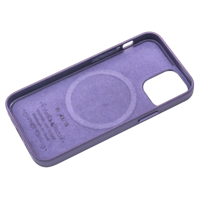 Rixus Classic 02 Case With MagSafe For iPhone 12 Mini Purple