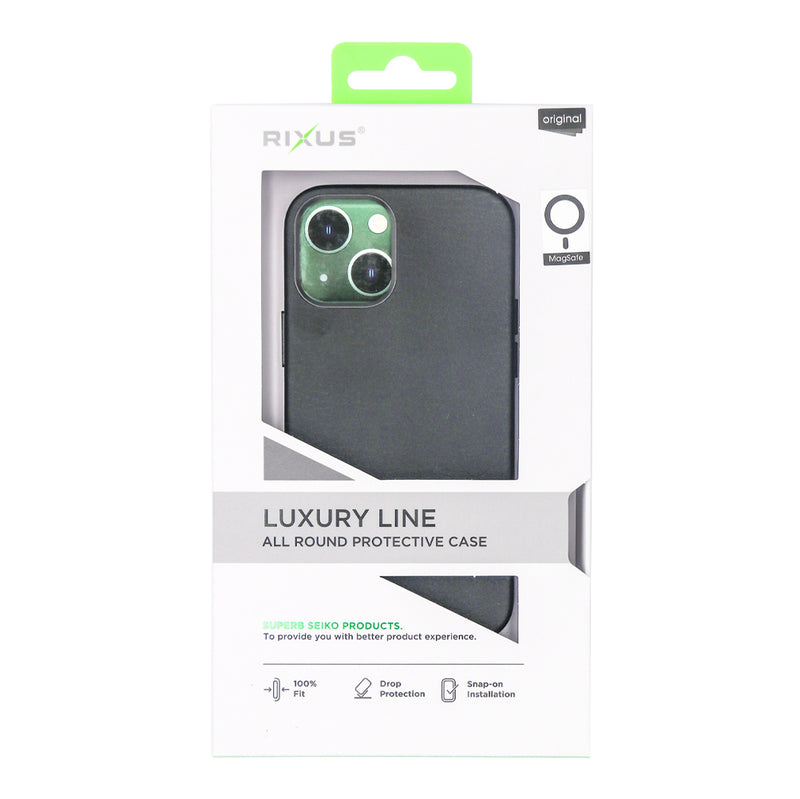 Rixus Classic 02 Case With MagSafe For iPhone 12,12 Pro Black