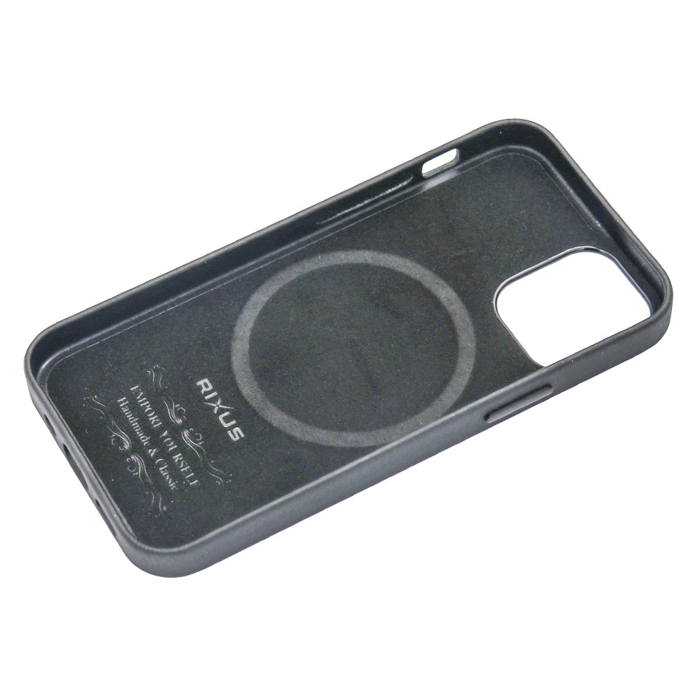 Rixus Classic 02 Case With MagSafe Compatible For Apple iPhone 14 Plus Black