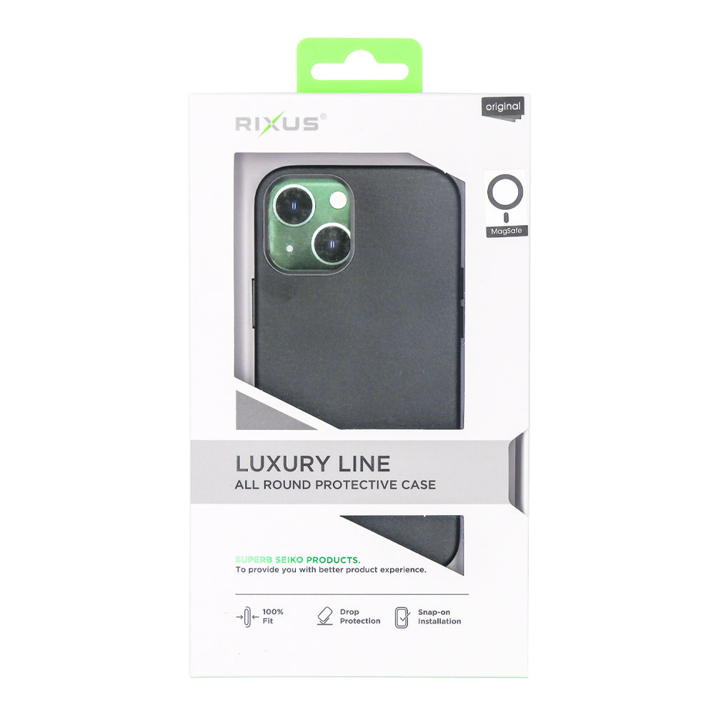 Rixus Classic 02 Case With MagSafe Compatible For Apple iPhone 14 Plus Black