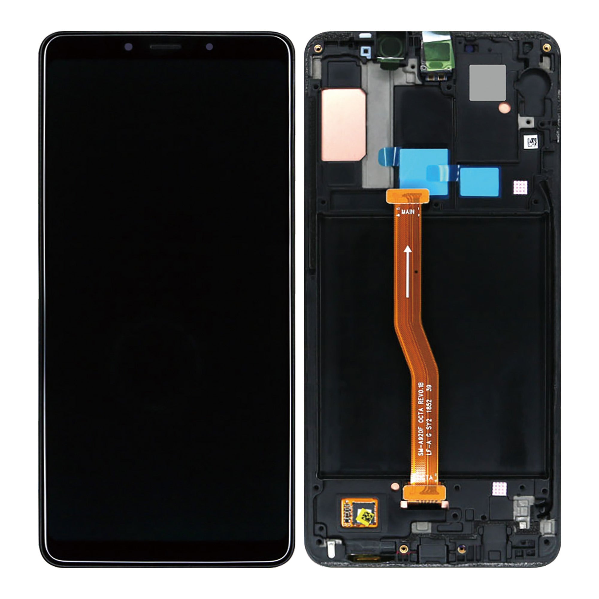 Samsung Galaxy A9, A9s A920F (2018) Display And Digitizer With Frame Black Service Pack