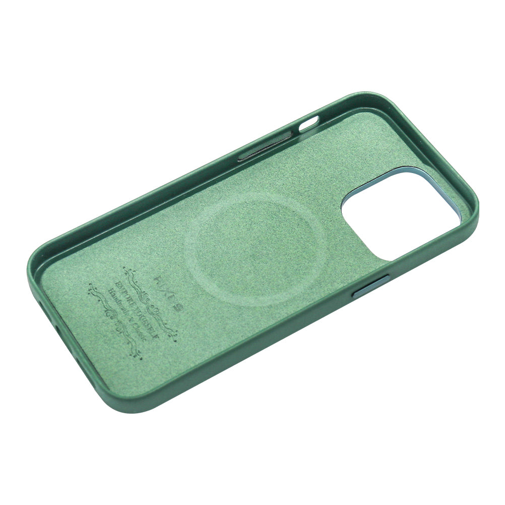 Rixus Classic 02 Case With MagSafe Compatible For Apple iPhone 14 Pro Green