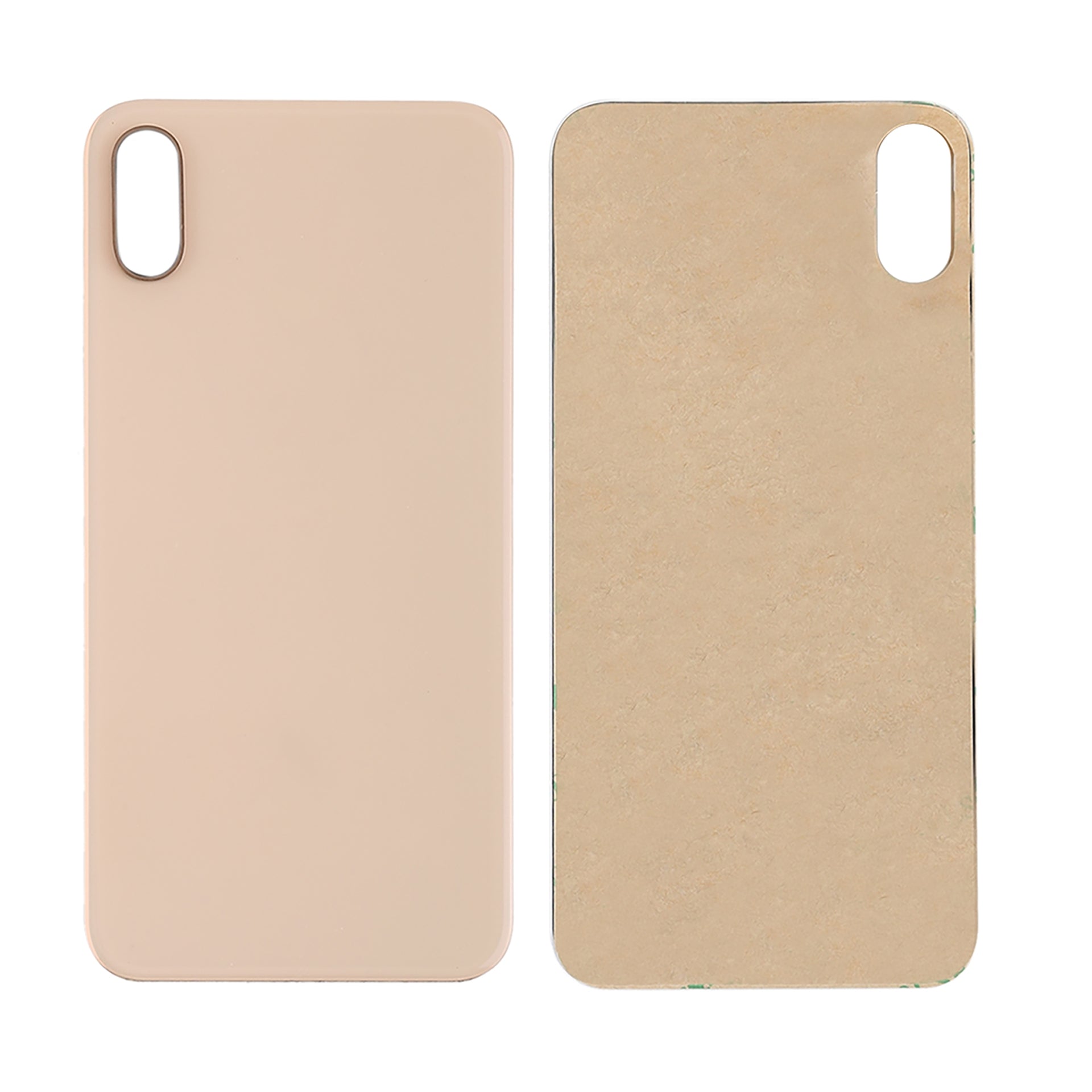 For Apple iPhone XS Back Glass, Enlarged Camera Frame Gold Compatible