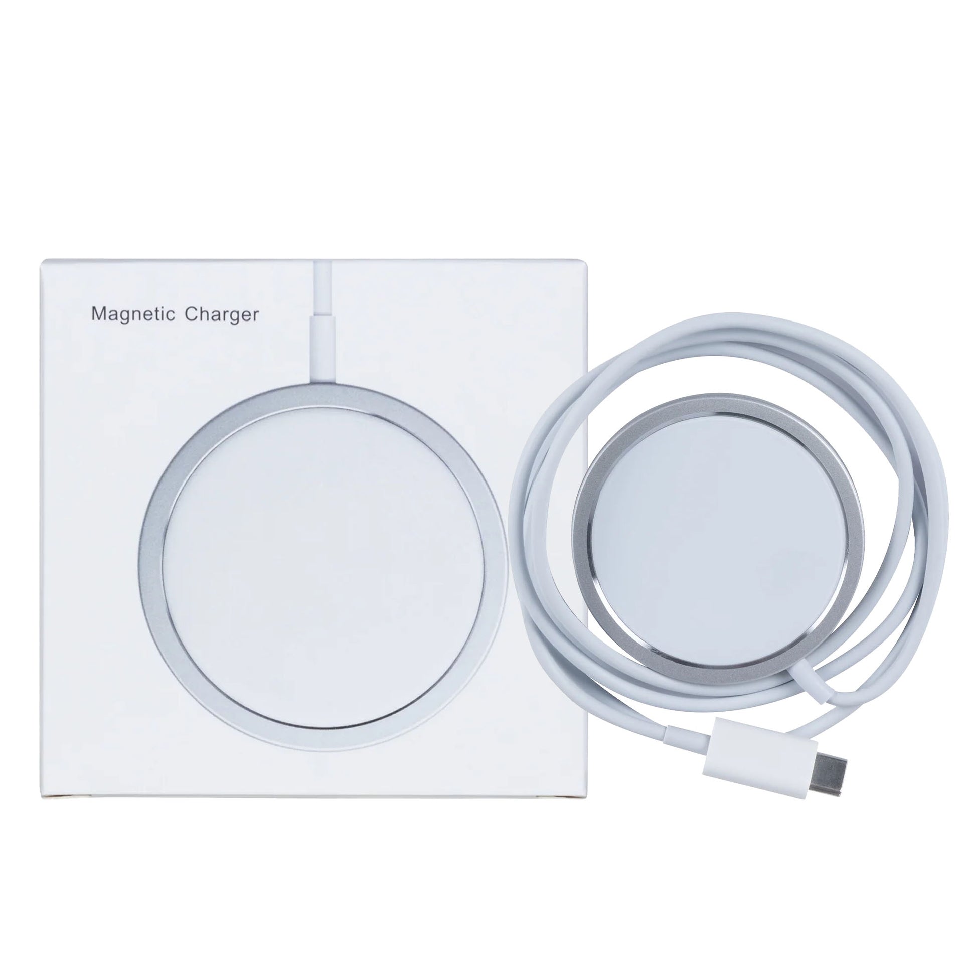 For Apple iPhone 12 To 15 Series Safe Magnetic Fast Wireless Charger 15W White Retail Box