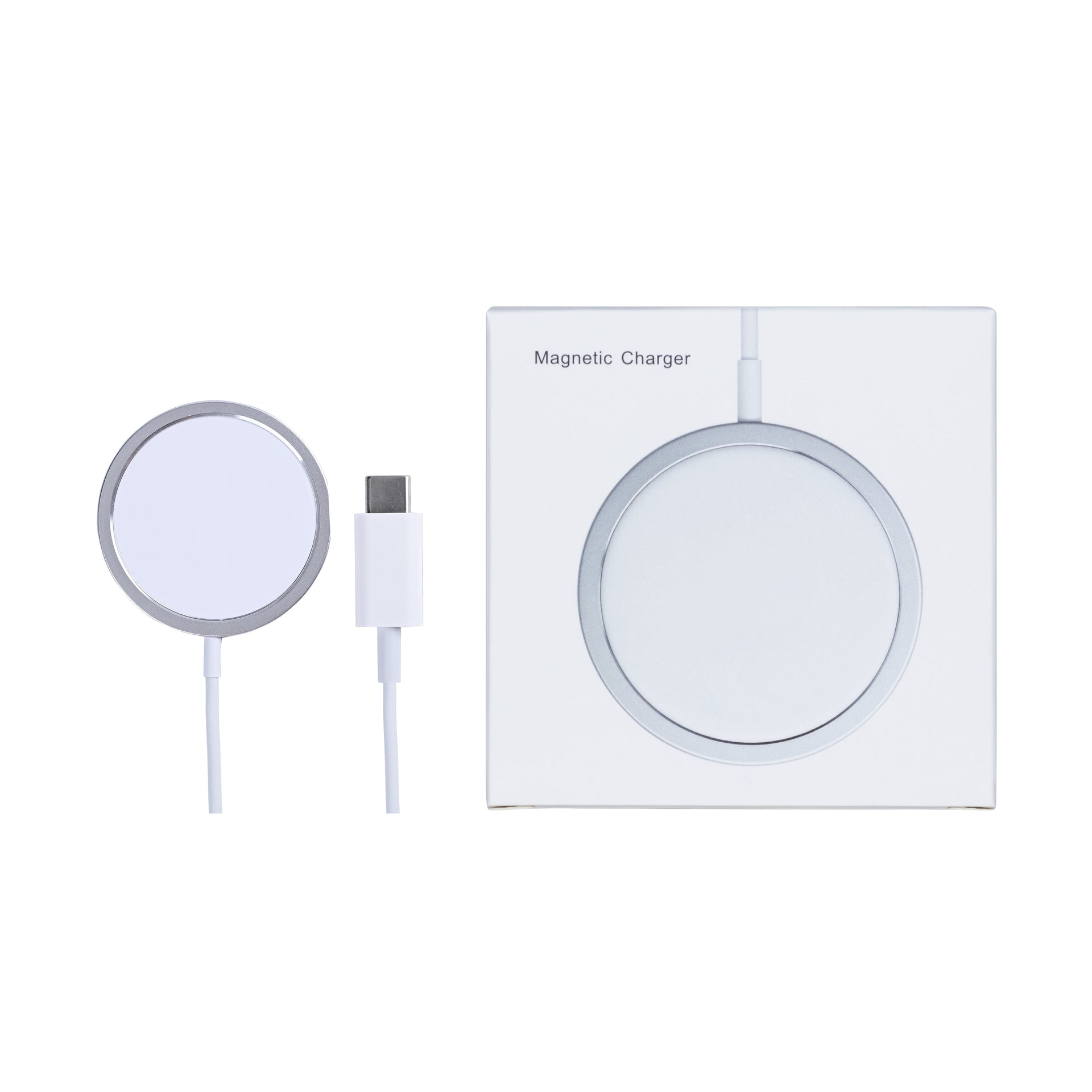 For Apple iPhone 12 To 15 Series Safe Magnetic Fast Wireless Charger 15W White Retail Box