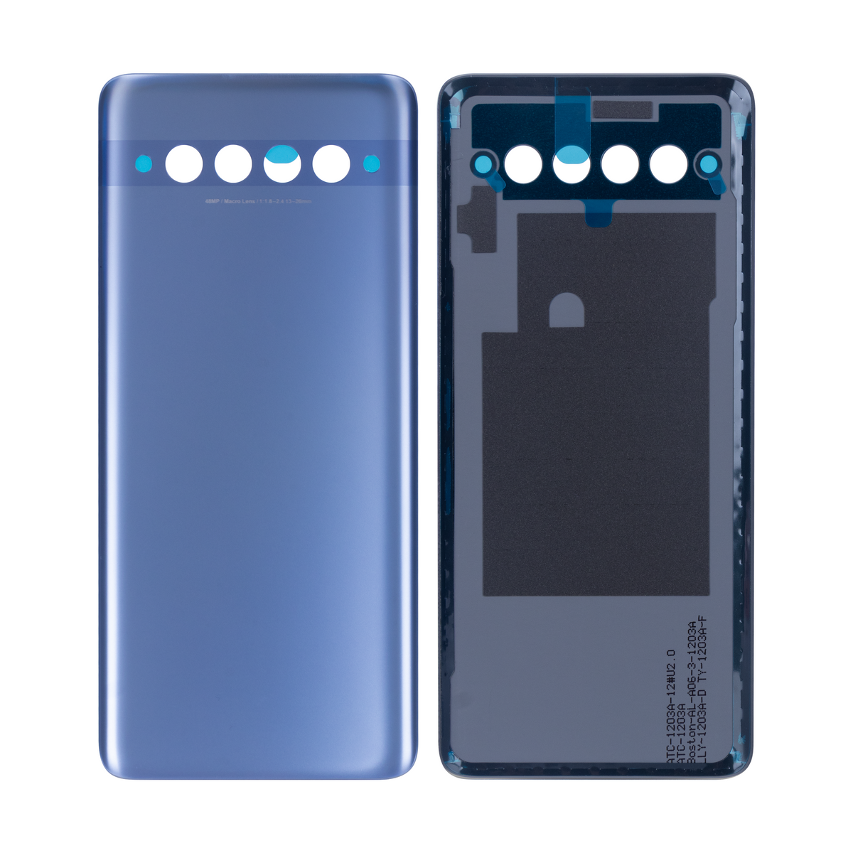 TCL 10Plus T782H Back Cover Without Lens Starlight Silver Compatible
