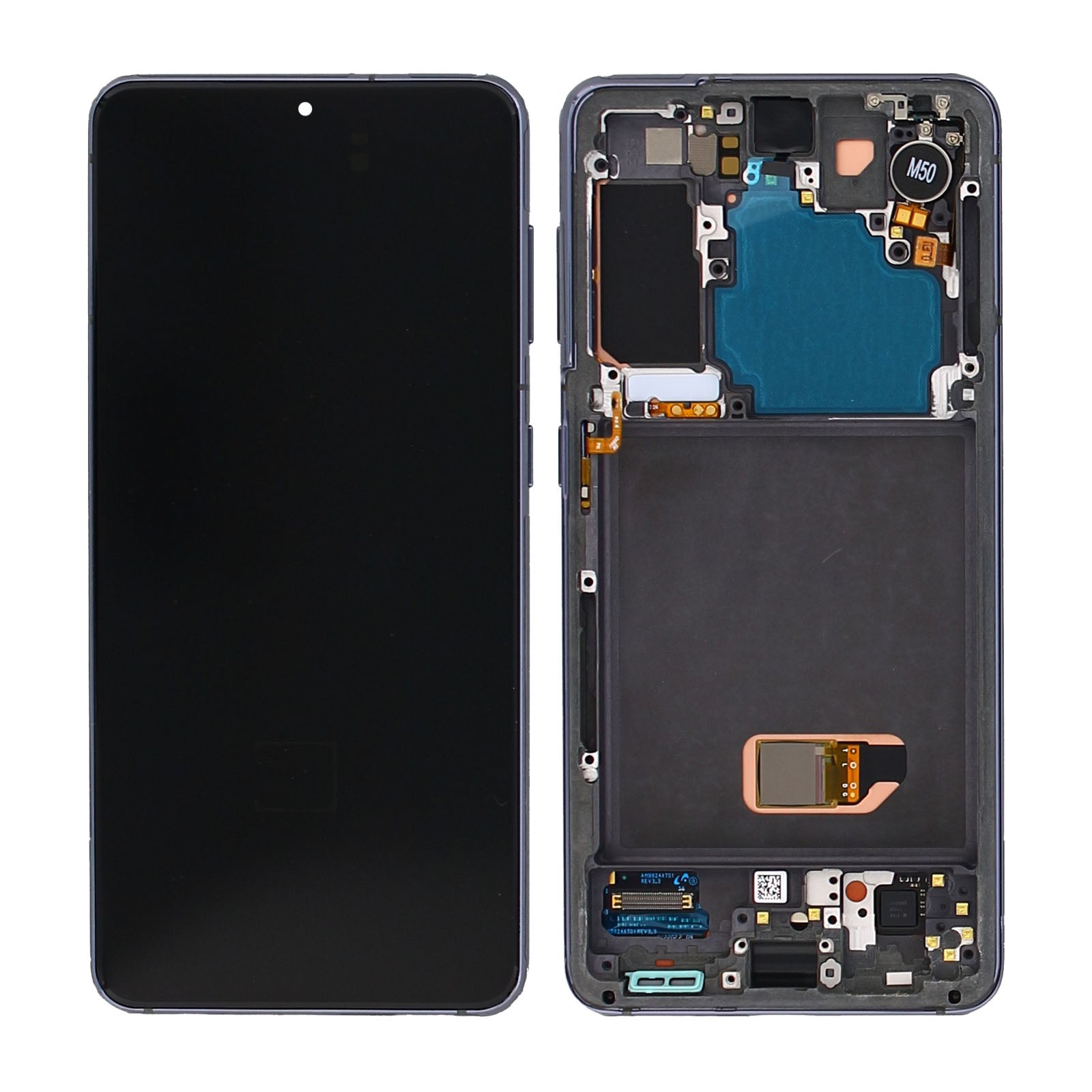 Samsung Galaxy S21 5G G991B Display And Digitizer With Frame Phantom Grey Service Pack