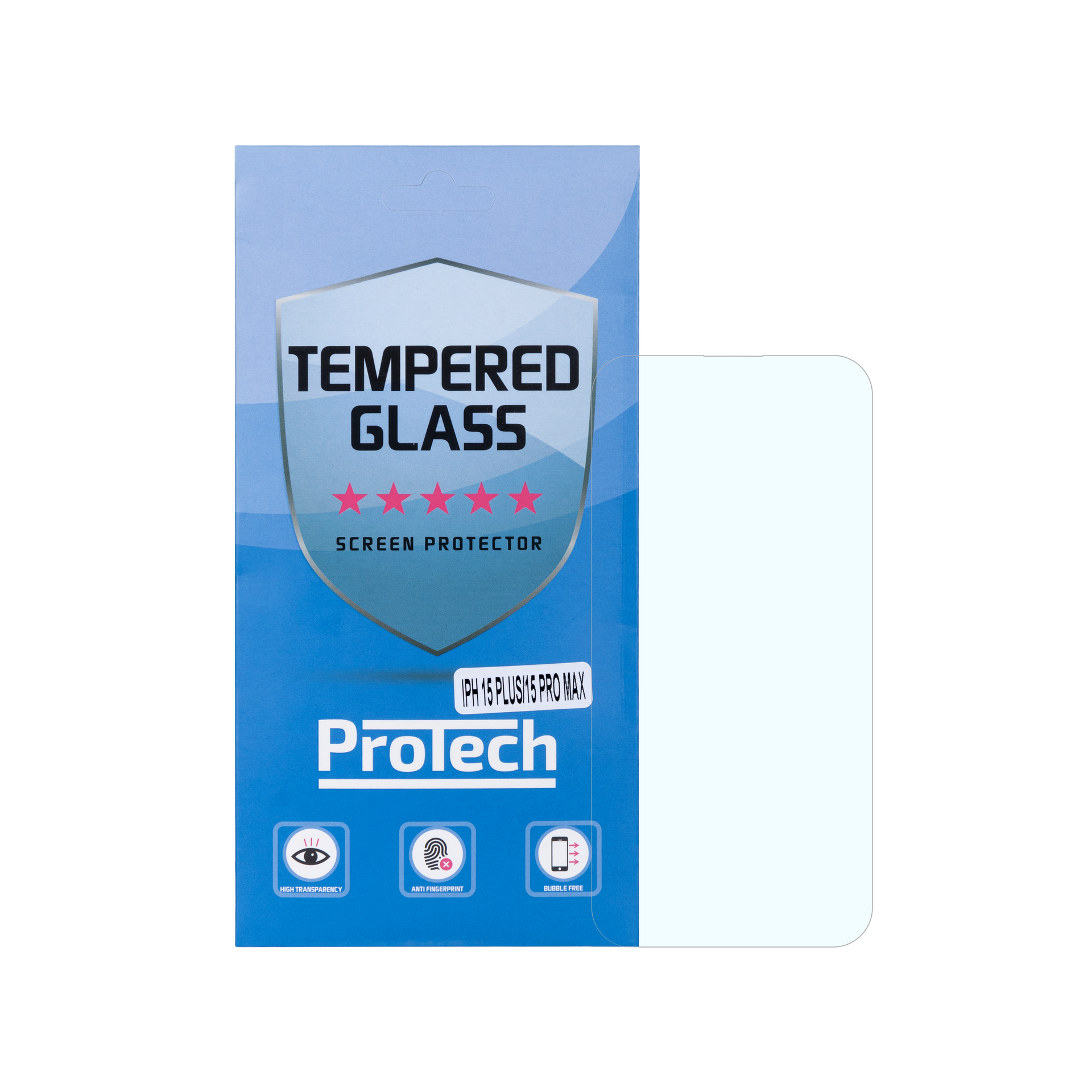 Tempered Glass 2.5D For Apple iPhone 15 Plus, 15 Pro Max