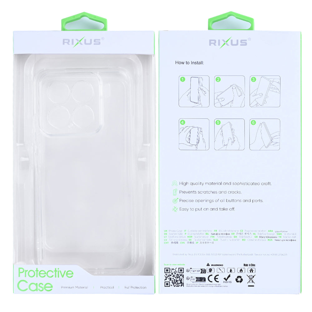 Rixus Anti-Burst Case For Xiaomi 15 Transparent
