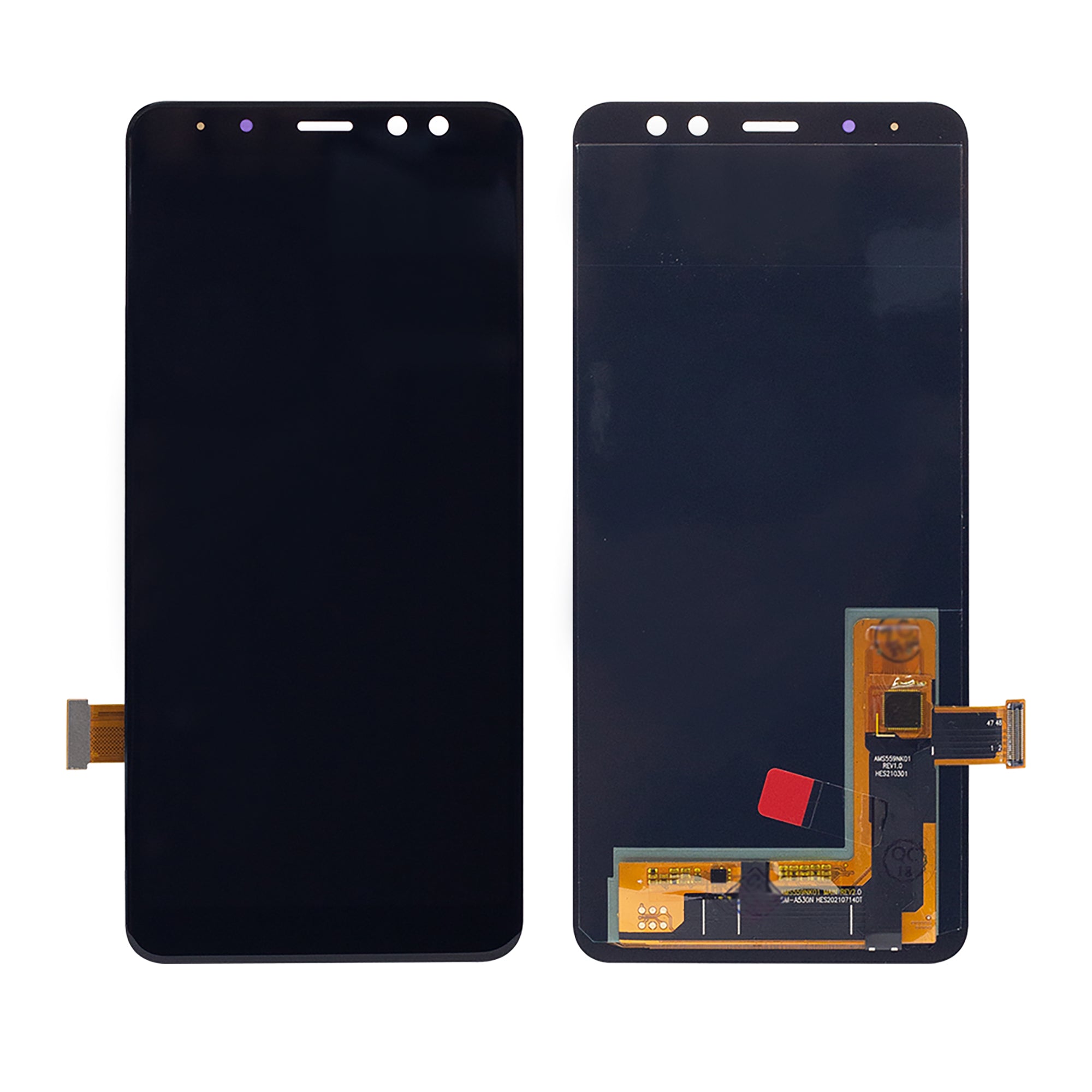 Samsung Galaxy A8 A530F (2018) Display And Digitizer Without Frame Black Soft-OLED
