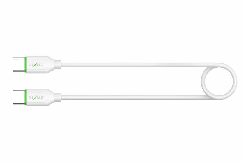 Rixus RX2017 Data Sync And Fast Charge Cable Type-C to Type-C 300cm
