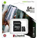 Kingston 64GB Canvas Select Plus MicroSD Memory Card 100R A1 C10 Card With Adapter