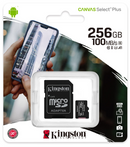 Kingston 256GB Canvas Select Plus MicroSD Memory Card 100R A1 C10 Card With Adapter