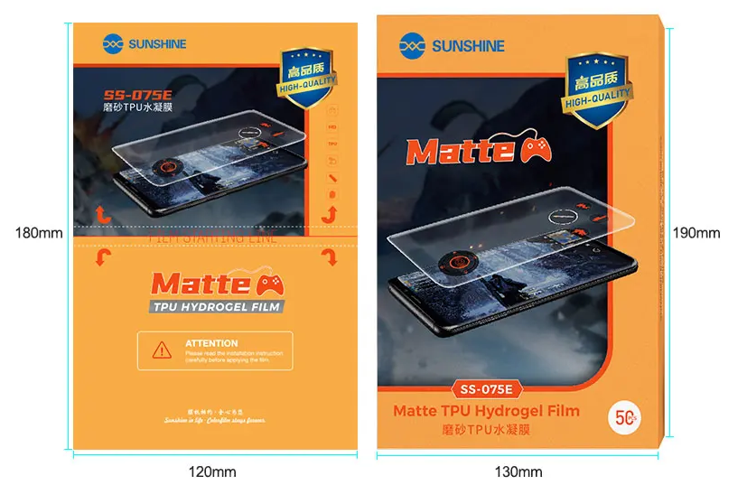 SUNSHINE SS-075E High Quality Matte TPU Hydrogel Film (50pcs)