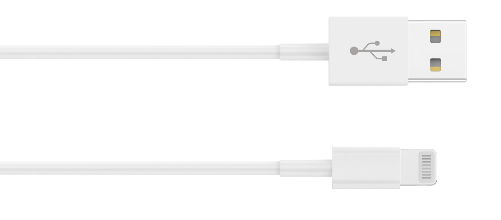 For Apple iPhone USB-A To Lightning Cable US2002M 200cm White Retail Box