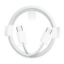 For Apple iPhone 15 Series USB-C To USB-C Fast Charging Cable US3001M 100cm White Retail Box