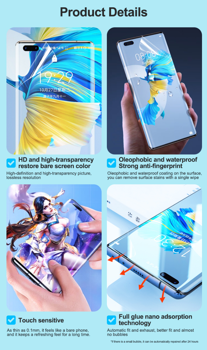 SUNSHINE SS-057RK Anti-Stress Instant Repair HD Hydrogel Film (50pcs)