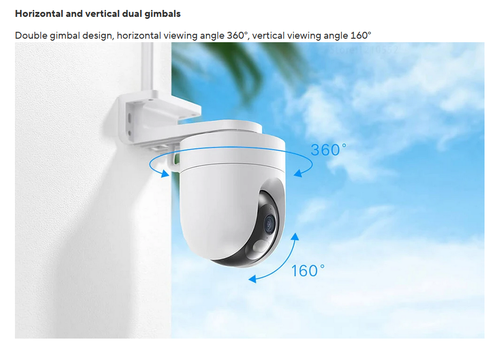Xiaomi CW400 Outdoor Camera With Light Warning