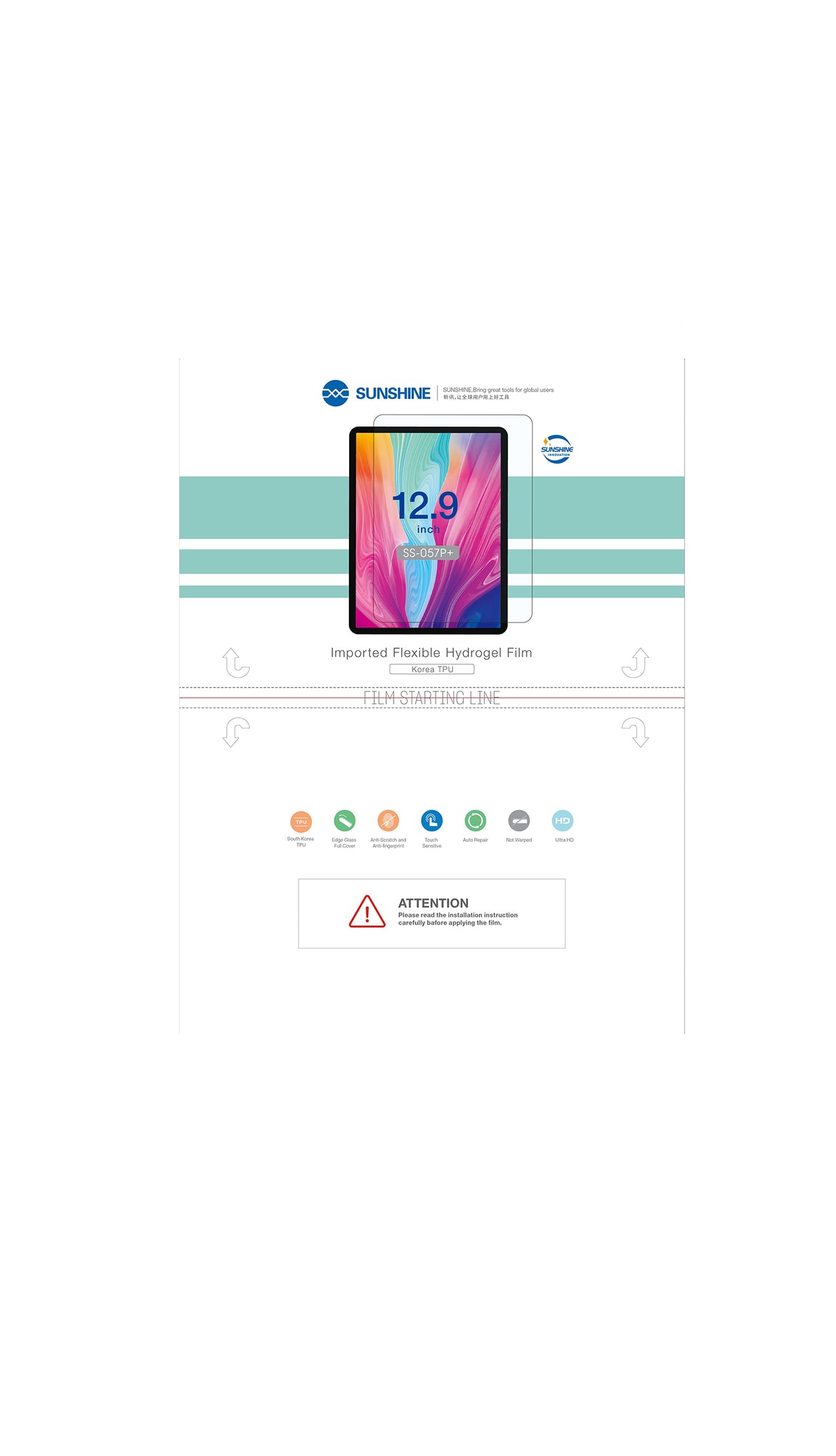 SUNSHINE SS-057P+ Hydrogel Membrane Film For Tablet 12.9 inch (20pcs)