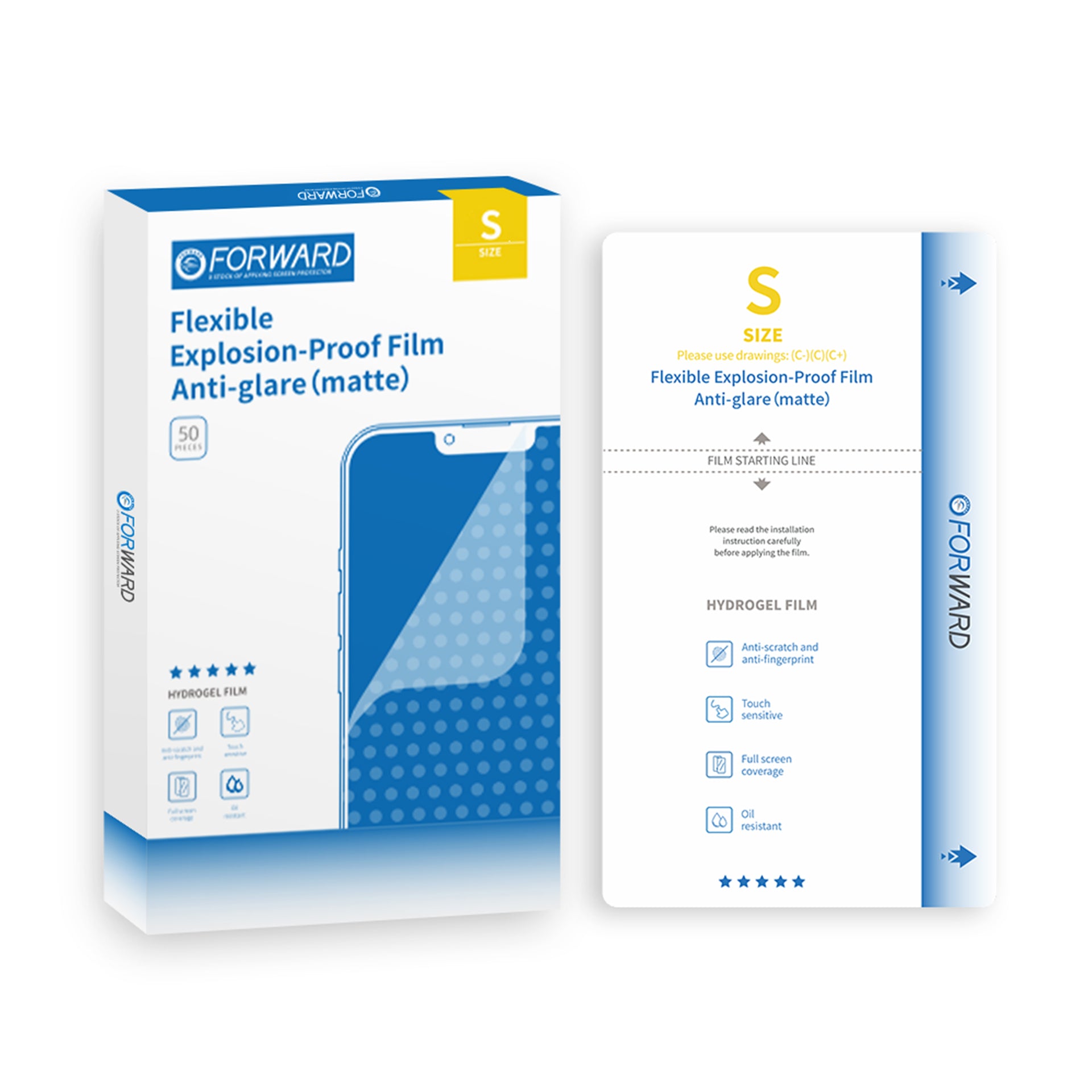 FORWARD 9 inch Anti-Glare Flexible Explosion-Proof Film FW-Z03E (50pcs)