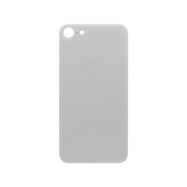 For Apple iPhone 8 Back Glass, Enlarged Camera Frame White Compatible