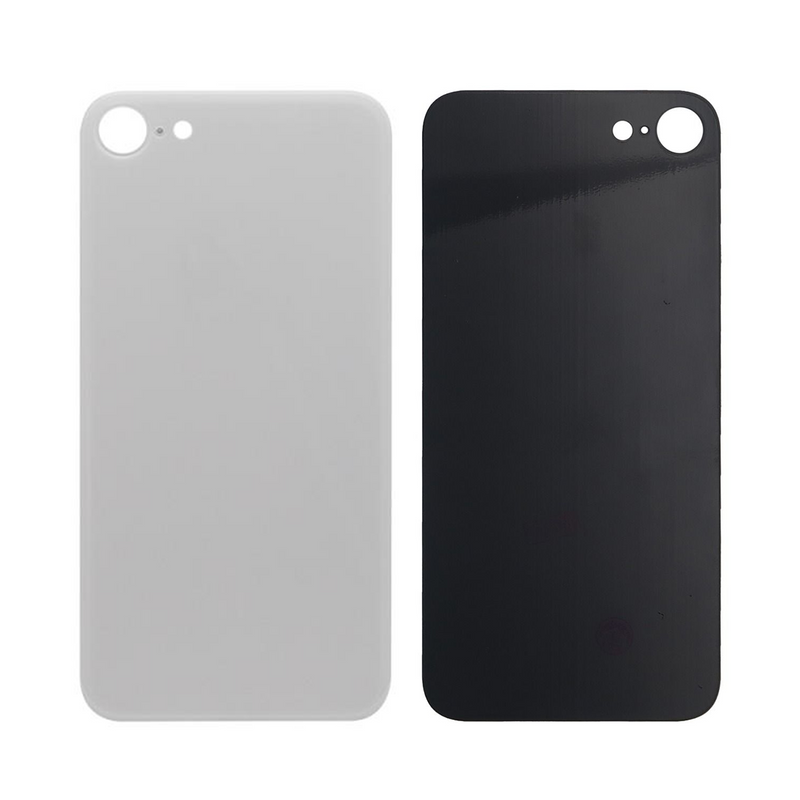 For iPhone 8 Extra Glass White (Enlarged camera frame)