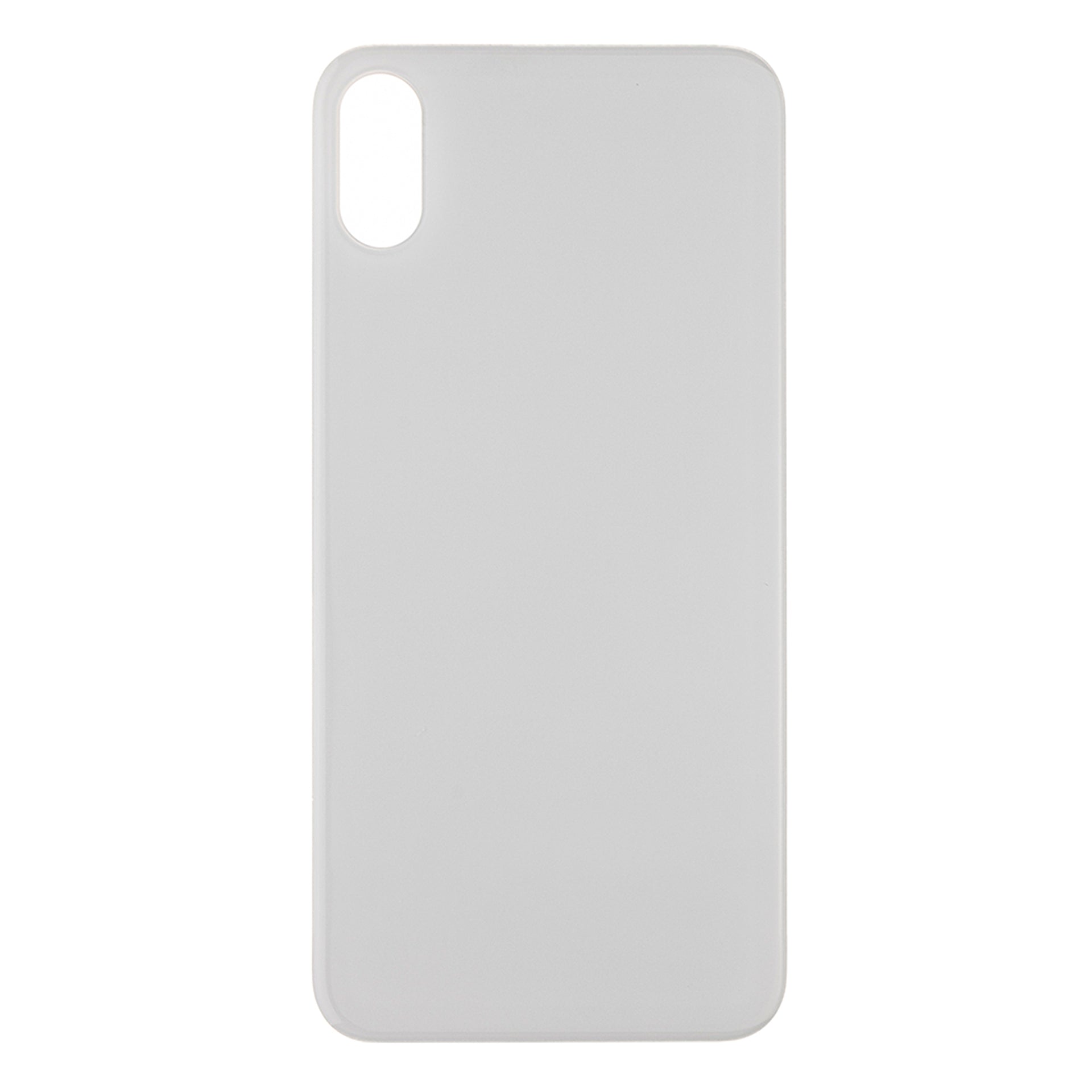 For Apple iPhone X Back Glass, Enlarged Camera Frame White Compatible