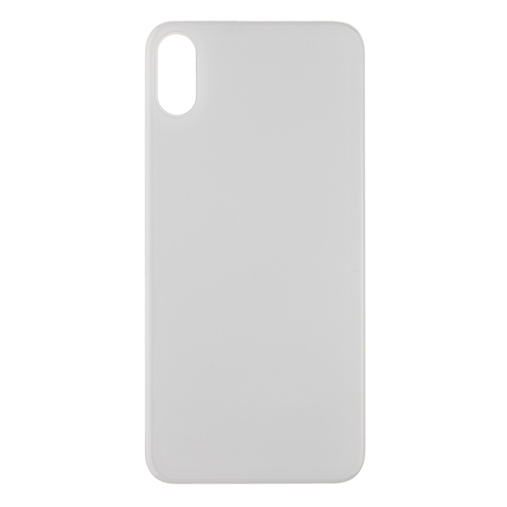 For Apple iPhone X Back Glass, Enlarged Camera Frame White Compatible
