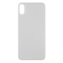 For Apple iPhone X Back Glass, Enlarged Camera Frame White Compatible