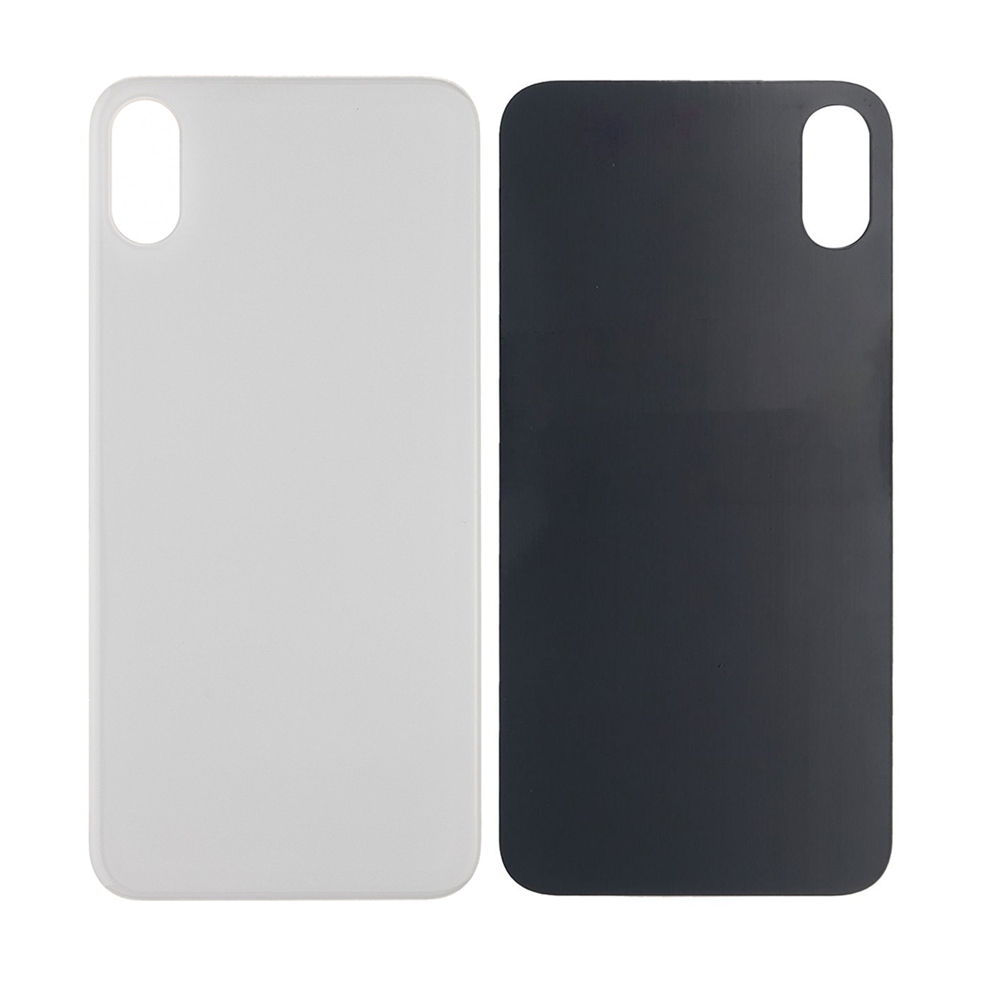For Apple iPhone X Back Glass, Enlarged Camera Frame White Compatible