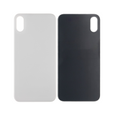 For Apple iPhone X Back Glass, Enlarged Camera Frame White Compatible