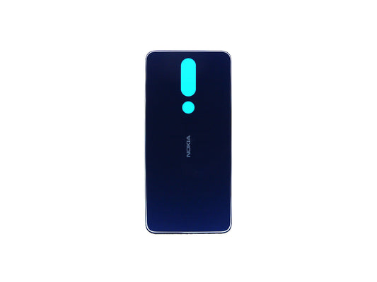 Nokia 5.1 Plus (X5) Back Cover Without Lens Blue OEM